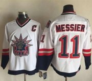 Wholesale Cheap Rangers #11 Mark Messier White CCM Statue of Liberty Stitched NHL Jersey