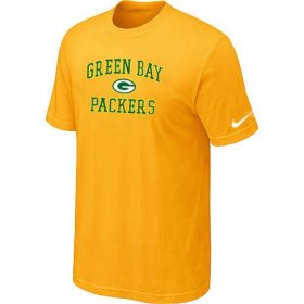 Wholesale Cheap Nike NFL Green Bay Packers Heart & Soul NFL T-Shirt Yellow