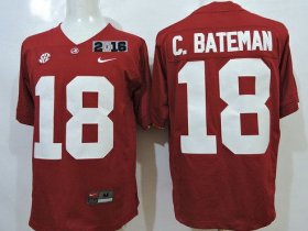 Wholesale Cheap Men\'s Alabama Crimson Tide #18 Cooper Bateman Red 2016 BCS College Football Nike Limited Jersey