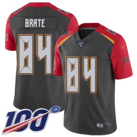 Wholesale Cheap Nike Buccaneers #84 Cameron Brate Gray Men\'s Stitched NFL Limited Inverted Legend 100th Season Jersey