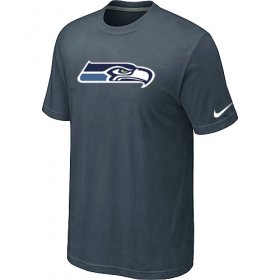 Wholesale Cheap Nike Seattle Seahawks Sideline Legend Authentic Logo Dri-FIT NFL T-Shirt Crow Grey