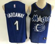 Wholesale Cheap Men's Orlando Magic #1 Penny Hardaway Blue with Black Salute Nike Swingman Stitched NBA Jersey