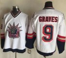 Wholesale Cheap Rangers #9 Adam Graves White CCM Statue of Liberty Stitched NHL Jersey