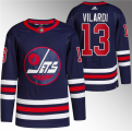 Wholesale Cheap Men's Winnipeg Jets #13 Gabriel Vilardi 2021-22 Navy Stitched Jersey