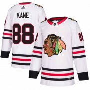 Wholesale Cheap Adidas Blackhawks #88 Patrick Kane White Road Authentic Stitched NHL Jersey