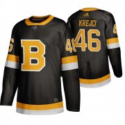 Wholesale Cheap Adidas Boston Bruins #46 David Krejci Black 2019-20 Authentic Third Stitched NHL Jersey