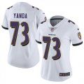 Wholesale Cheap Nike Ravens #73 Marshal Yanda White Women's Stitched NFL Vapor Untouchable Limited Jersey