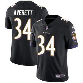 Wholesale Cheap Nike Ravens #34 Anthony Averett Black Alternate Men\'s Stitched NFL Vapor Untouchable Limited Jersey