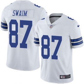 Wholesale Cheap Nike Cowboys #87 Geoff Swaim White Men\'s Stitched NFL Vapor Untouchable Limited Jersey
