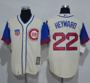 Wholesale Cheap Cubs #22 Jason Heyward Cream/Blue 1942 Turn Back The Clock Stitched MLB Jersey