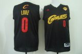 Wholesale Cheap Men's Cleveland Cavaliers #0 Kevin Love 2015 The Finals 2014 Black With Red Fashion Jersey