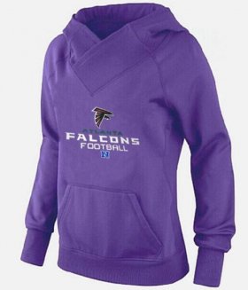 Wholesale Cheap Women\'s Atlanta Falcons Big & Tall Critical Victory Pullover Hoodie Purple