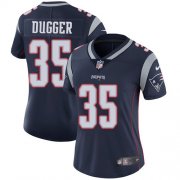 Wholesale Cheap Nike Patriots #35 Kyle Dugger Navy Blue Team Color Women's Stitched NFL Vapor Untouchable Limited Jersey