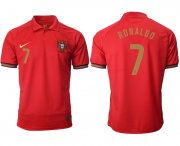 Wholesale Cheap Men 2021 Europe Portugal home AAA version 7 red soccer jerseys