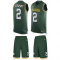 Wholesale Cheap Nike Packers #2 Mason Crosby Green Team Color Men's Stitched NFL Limited Tank Top Suit Jersey