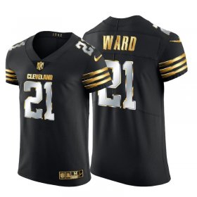 Wholesale Cheap Cleveland Browns #21 Denzel Ward Men\'s Nike Black Edition Vapor Untouchable Elite NFL Jersey