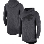 Wholesale Cheap Nike Buffalo Bills Heathered Charcoal Fan Gear Tonal Slub Hooded Long Sleeve T-Shirt