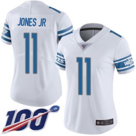 Wholesale Cheap Nike Lions #11 Marvin Jones Jr White Women\'s Stitched NFL 100th Season Vapor Limited Jersey