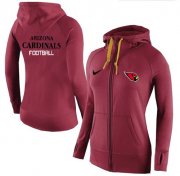 Wholesale Cheap Women's Nike Arizona Cardinals Full-Zip Performance Hoodie Red
