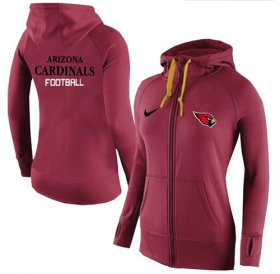 Wholesale Cheap Women\'s Nike Arizona Cardinals Full-Zip Performance Hoodie Red
