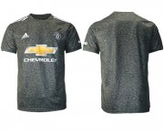 Wholesale Cheap Men 2020-2021 club Manchester United away aaa version blank black Soccer Jerseys
