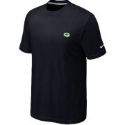 Wholesale Cheap Nike Green Bay Packers Chest Embroidered Logo T-Shirt Black