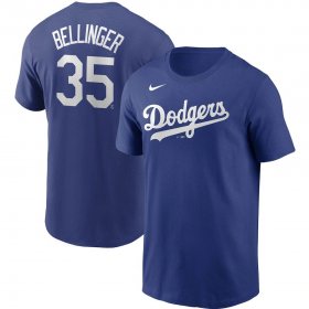 Wholesale Cheap Los Angeles Dodgers #35 Cody Bellinger Nike Name & Number T-Shirt Royal