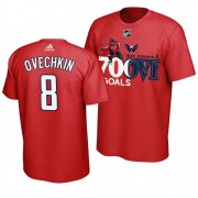 Wholesale Cheap Washington Capitals #8 Alexander Ovechkin 700 Goals Career High Red T-Shirt