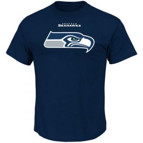 Wholesale Cheap Seattle Seahawks Majestic Critical Victory T-Shirt Navy