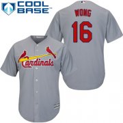 Wholesale Cheap Cardinals #16 Kolten Wong Grey Cool Base Stitched Youth MLB Jersey
