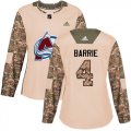 Wholesale Cheap Adidas Avalanche #4 Tyson Barrie Camo Authentic 2017 Veterans Day Women's Stitched NHL Jersey