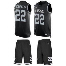 Wholesale Cheap Nike Raiders #22 Isaiah Crowell Black Team Color Men\'s Stitched NFL Limited Tank Top Suit Jersey