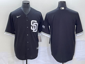 Wholesale Cheap Men\'s San Diego Padres Blank Black Cool Base Stitched Baseball Jersey