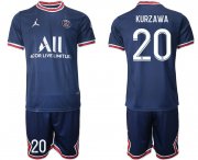 Wholesale Cheap Men 2021-2022 Club Paris Saint-Germain home blue 20 Soccer Jersey