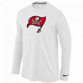 Wholesale Cheap Nike Tampa Bay Buccaneers Logo Long Sleeve T-Shirt White