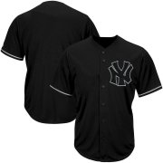 Wholesale Cheap New York Yankees Majestic Big & Tall Pop Fashion V-Neck Jersey Black