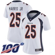 Wholesale Cheap Nike Broncos #25 Chris Harris Jr White Women's Stitched NFL 100th Season Vapor Limited Jersey