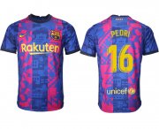 Wholesale Cheap Men 2021-2022 Club Barcelona blue training suit aaa version 16 Soccer Jersey