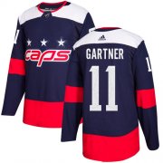 Wholesale Cheap Adidas Capitals #11 Mike Gartner Navy Authentic 2018 Stadium Series Stitched NHL Jersey