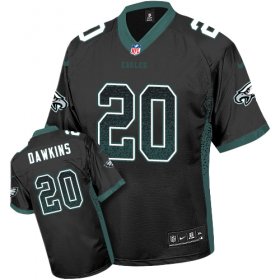 Wholesale Cheap Nike Eagles #20 Brian Dawkins Black Alternate Men\'s Stitched NFL Elite Drift Fashion Jersey