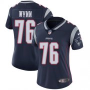 Wholesale Cheap Nike Patriots #76 Isaiah Wynn Navy Blue Team Color Women's Stitched NFL Vapor Untouchable Limited Jersey