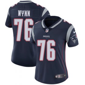 Wholesale Cheap Nike Patriots #76 Isaiah Wynn Navy Blue Team Color Women\'s Stitched NFL Vapor Untouchable Limited Jersey
