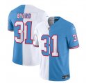 Wholesale Cheap Men's Tennessee Titans #31 Kevin Byard White Blue 2023 F.U.S.E. Split Vapor Limited Throwback Football Stitched Jersey
