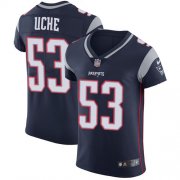 Wholesale Cheap Nike Patriots #53 Josh Uche Navy Blue Team Color Men's Stitched NFL Vapor Untouchable Elite Jersey