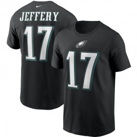 Wholesale Cheap Philadelphia Eagles #17 Alshon Jeffery Nike Team Player Name & Number T-Shirt Black