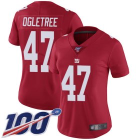Wholesale Cheap Nike Giants #47 Alec Ogletree Red Alternate Women\'s Stitched NFL 100th Season Vapor Limited Jersey