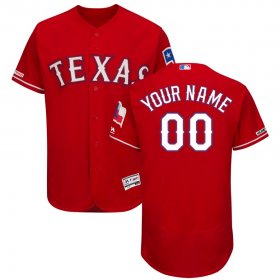 Wholesale Cheap Texas Rangers Majestic Alternate Flex Base Authentic Collection Custom Jersey Scarlet