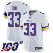 Wholesale Cheap Nike Vikings #33 Dalvin Cook White Men's Stitched NFL 100th Season Vapor Limited Jersey