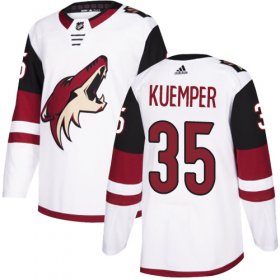 Wholesale Cheap Adidas Coyotes #35 Darcy Kuemper White Road Authentic Stitched NHL Jersey