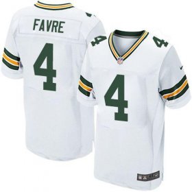 Wholesale Cheap Nike Packers #4 Brett Favre White Men\'s Stitched NFL Elite Jersey